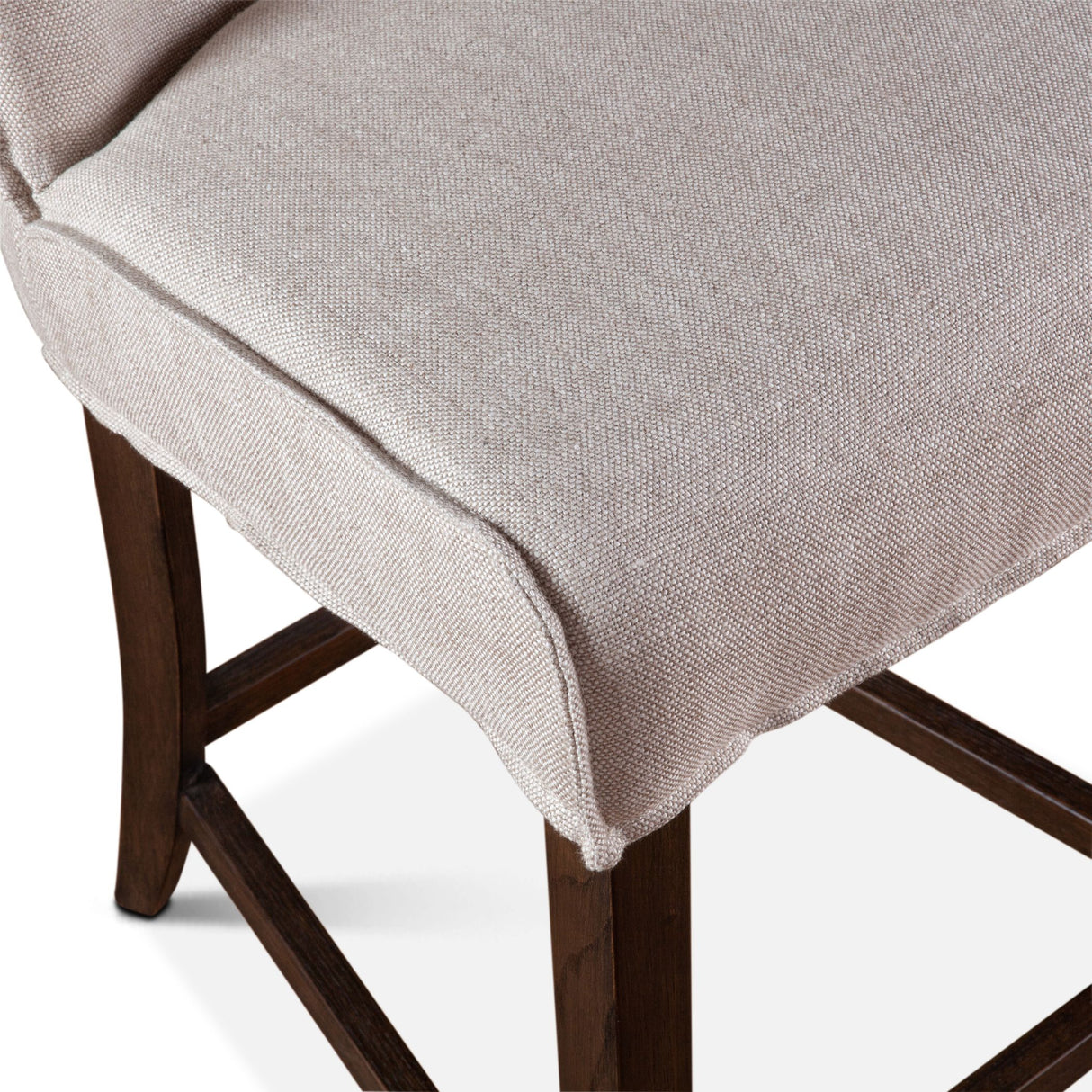 Buddy 20" Counter Chair in Beige Linen with Dark Legs from Home Trends & Design - Luna Furniture
