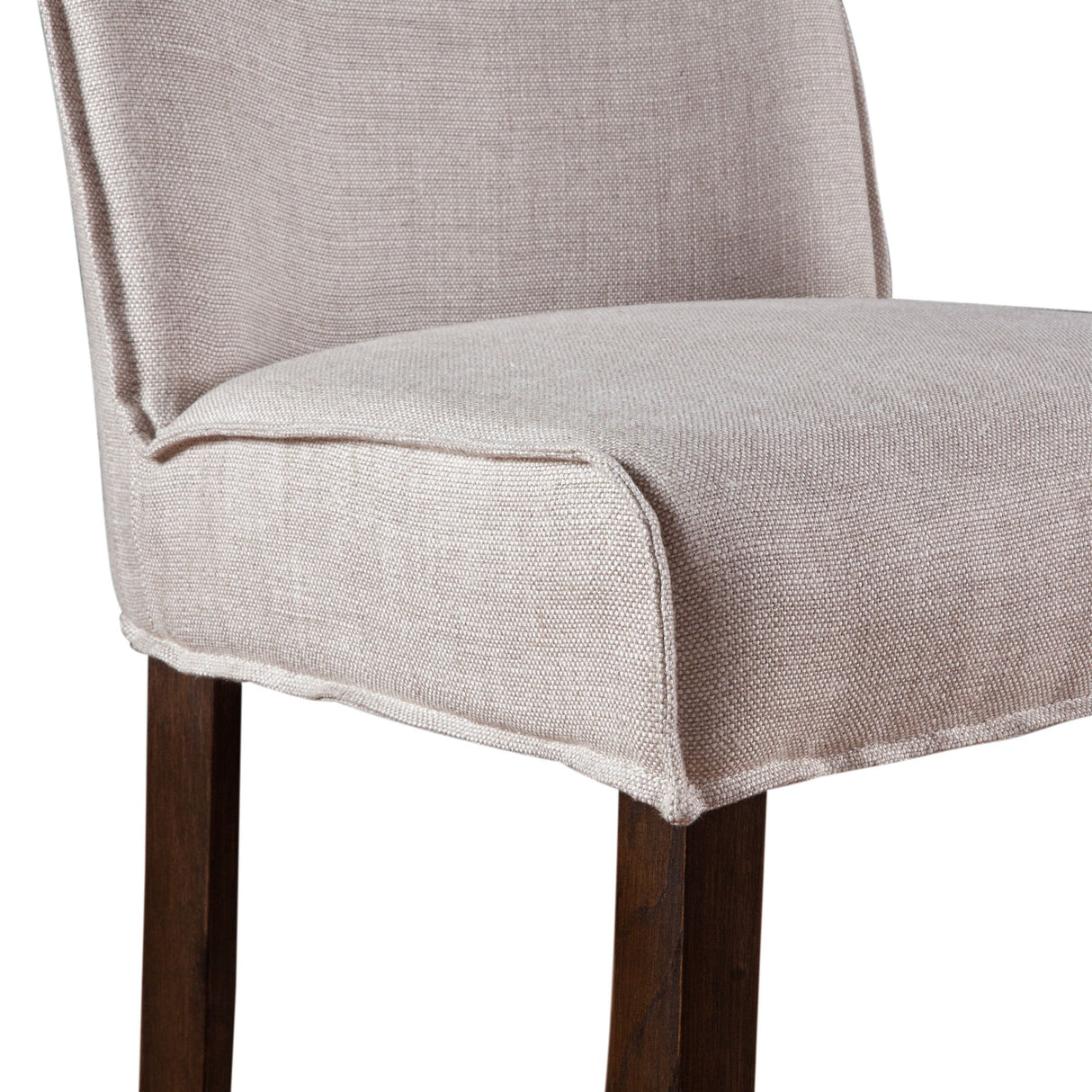 Buddy 20" Counter Chair in Beige Linen with Dark Legs from Home Trends & Design - Luna Furniture