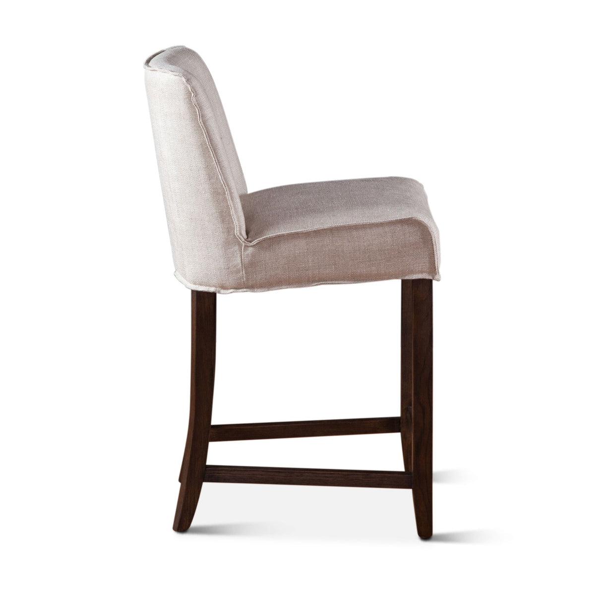 Buddy 20" Counter Chair in Beige Linen with Dark Legs from Home Trends & Design - Luna Furniture