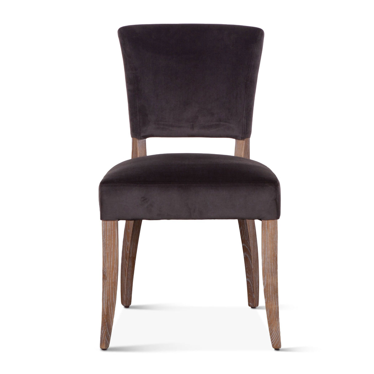 Mindy 21" Dining Chair in Asphalt Velvet with Napoleon Legs, Set of 2 from Home Trends & Design - Luna Furniture