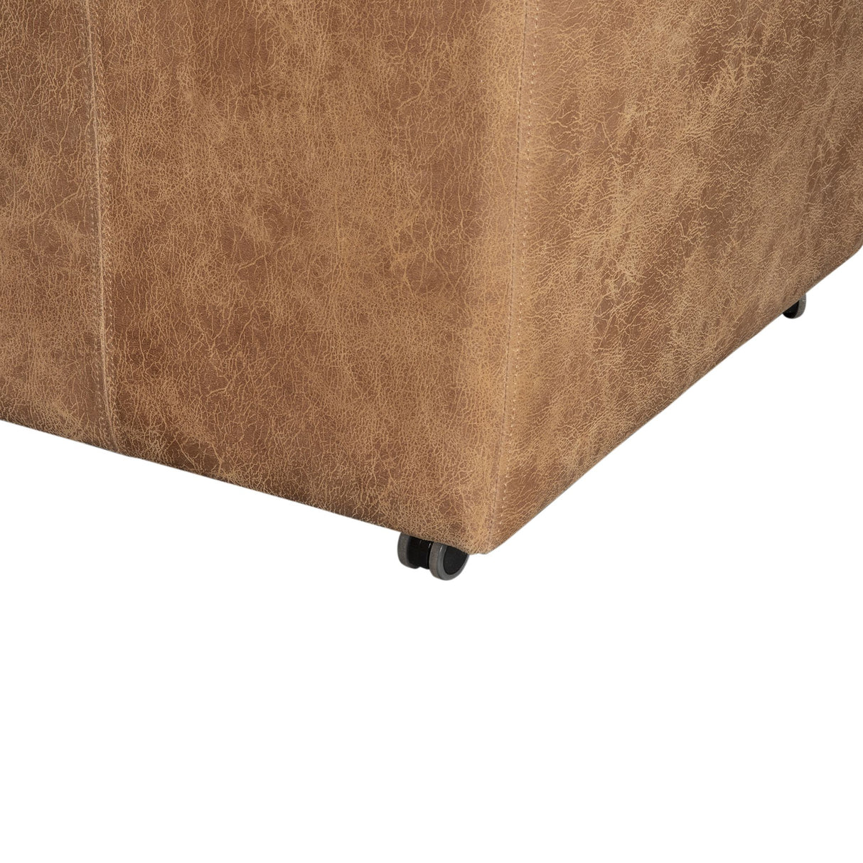 Peabody 25" Wheeled Armchair in Tan Leather from Home Trends & Design - Luna Furniture