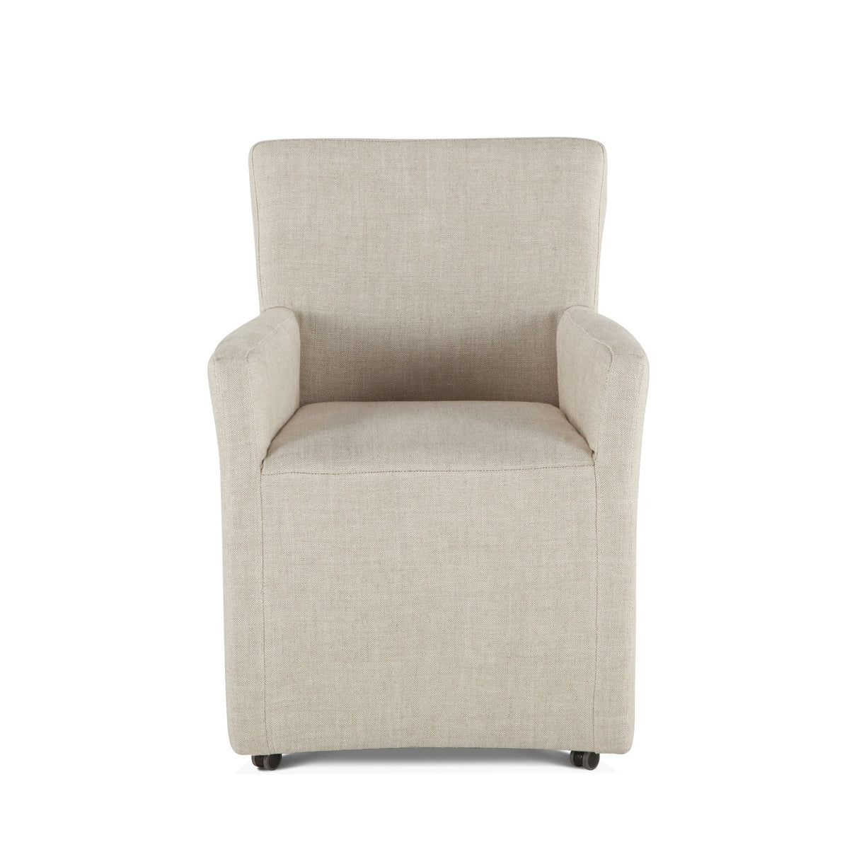 Peabody 25" Wheeled Armchair in Beige Linen from Home Trends & Design - Luna Furniture