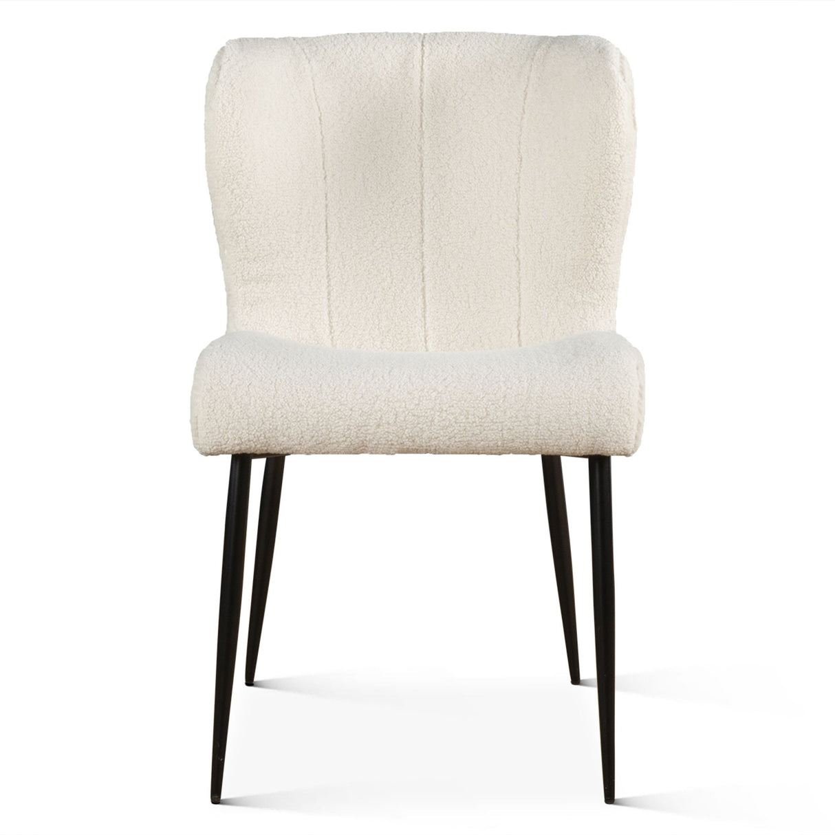 Jennifer 20" Dining Chair in White Boucle from Home Trends & Design - Luna Furniture