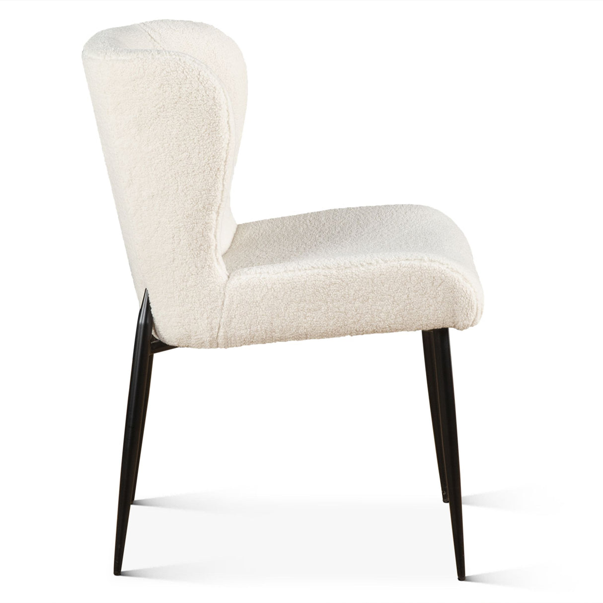 Jennifer 20" Dining Chair in White Boucle from Home Trends & Design - Luna Furniture