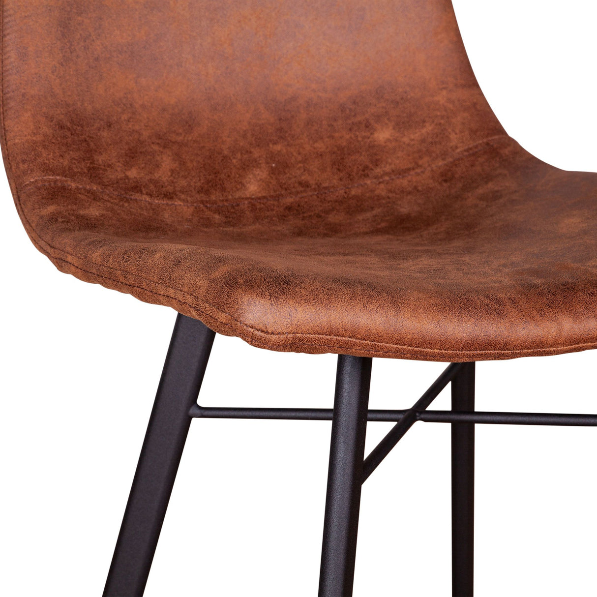 Sam 18" Counter Chair in Trapper Brown Microfiber, Set of 2 from Home Trends & Design - Luna Furniture