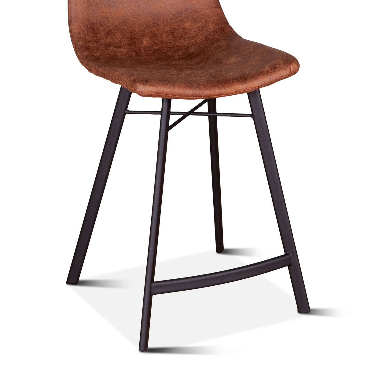Sam 18" Counter Chair in Trapper Brown Microfiber, Set of 2 from Home Trends & Design - Luna Furniture