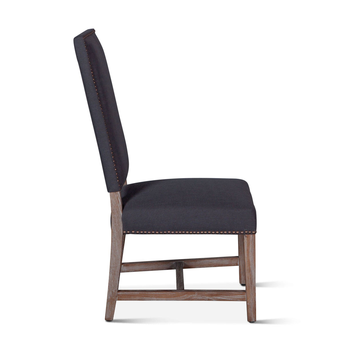 Darcy 21" Upholstered Dining Chair in Dark Gray Linen, Set of 2 from Home Trends & Design - Luna Furniture