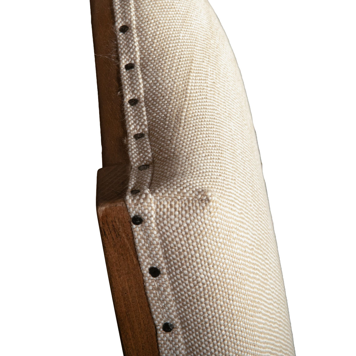 Stella 21" Camelback Dining Chair in Natural Linen with Earth Legs, Set of 2 from Home Trends & Design - Luna Furniture