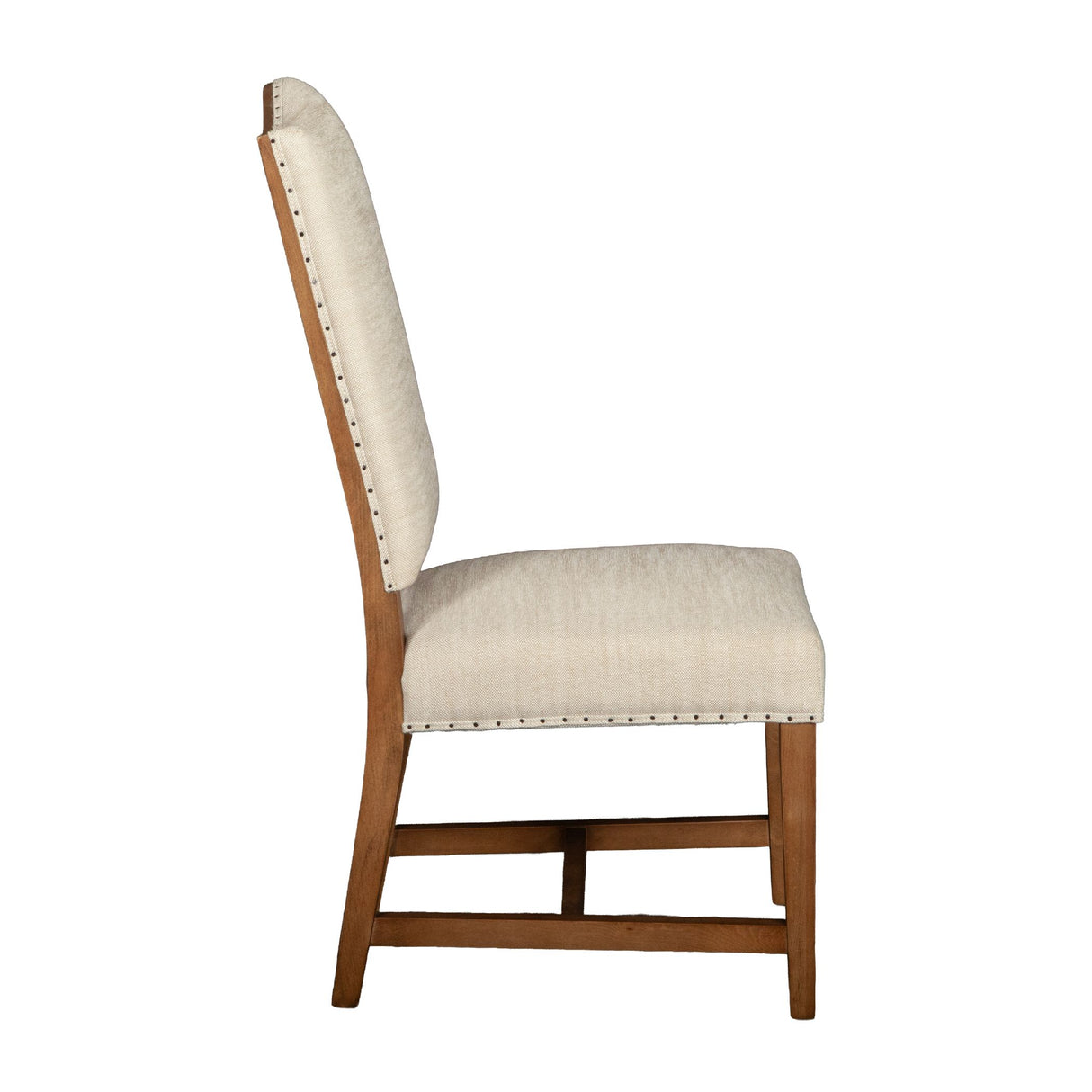 Stella 21" Camelback Dining Chair in Natural Linen with Earth Legs, Set of 2 from Home Trends & Design - Luna Furniture