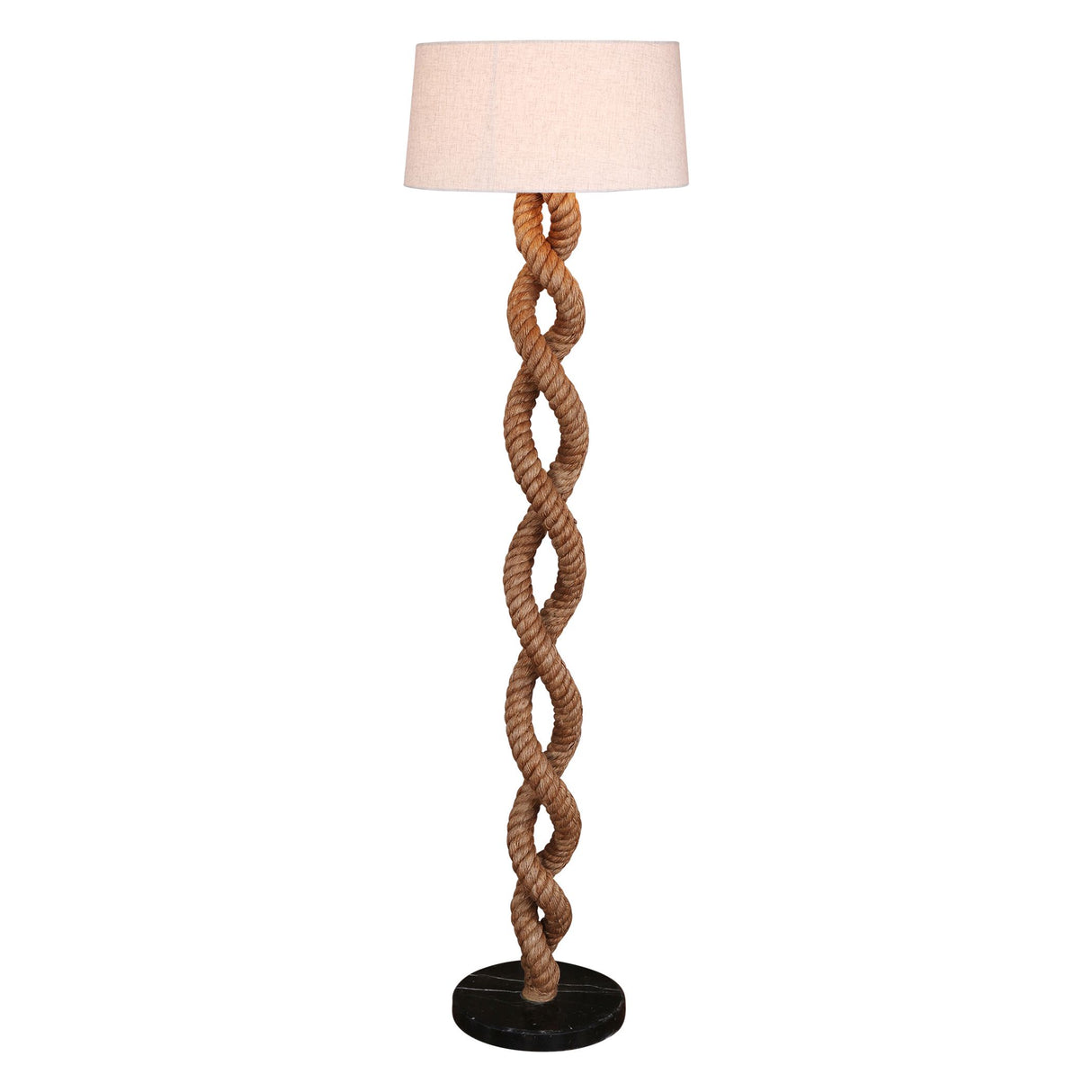 Vintage Light Rope Floor Lamp with Shade from Home Trends & Design - Luna Furniture