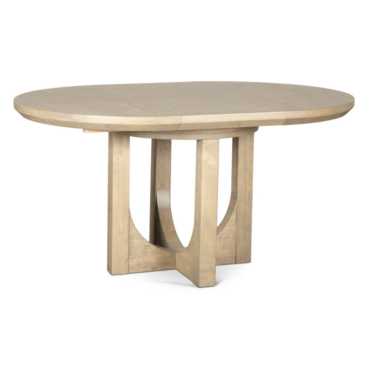 Grassroots Mission 42-60" Round Extension Dining Table in Gray Birch from Home Trends & Design - Luna Furniture