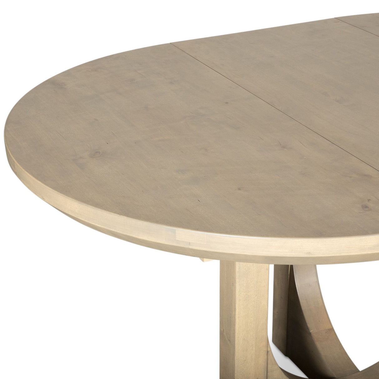 Grassroots Mission 42-60" Round Extension Dining Table in Gray Birch from Home Trends & Design - Luna Furniture