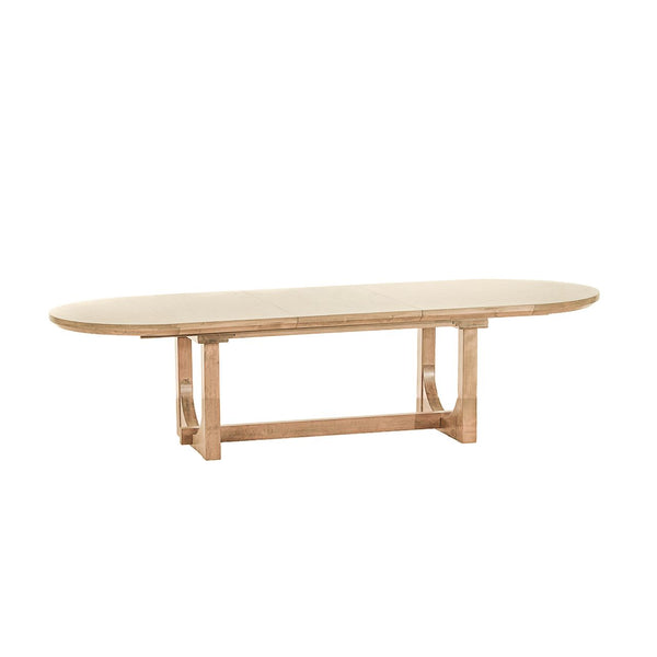 Grassroots Mission 86-110" Oval Extension Dining Table in Gray Birch