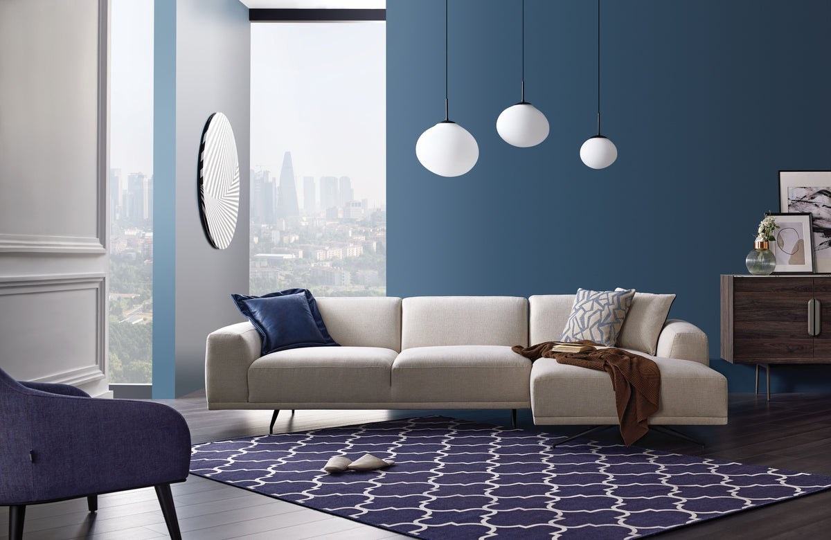 Giorno Ecru RAF Corner Sofa from Nova Furniture - Luna Furniture