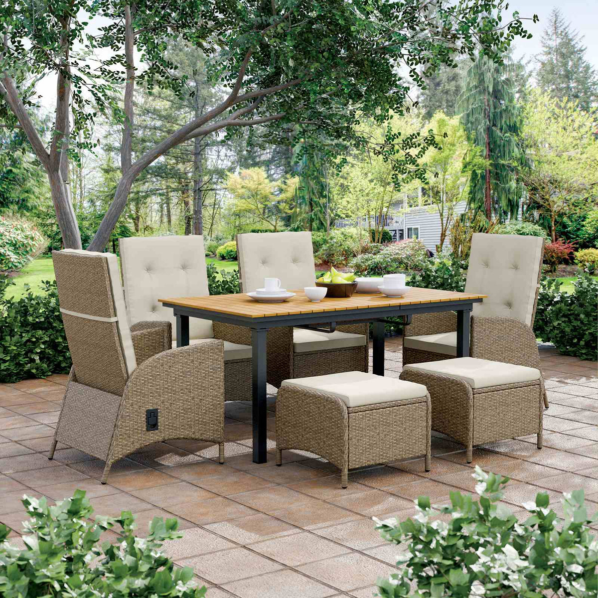Mackay Beige/Natural Reclining Chair (2/Ctn) from Furniture of America - Luna Furniture