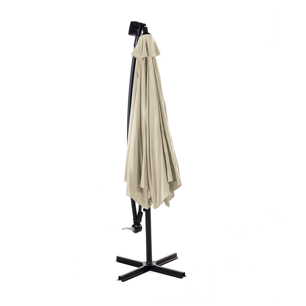 Glam Canvas Stone Cantilever Umbrella w/ LED from Furniture of America - Luna Furniture