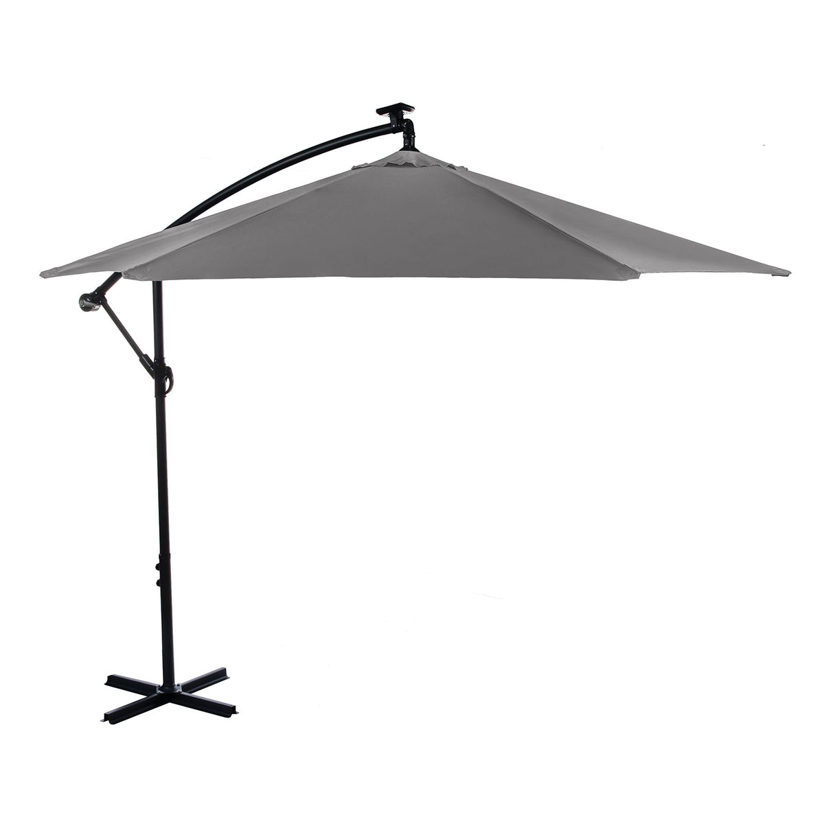 Glam Graphite Cantilever Umbrella w/ LED from Furniture of America - Luna Furniture