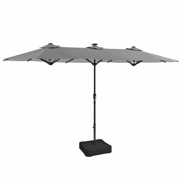 Musa Gray Rectangular Market Umbrella