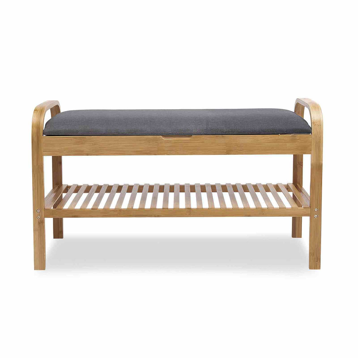 Skipper Natural/Gray Shoe Storage Bench from Furniture of America - Luna Furniture