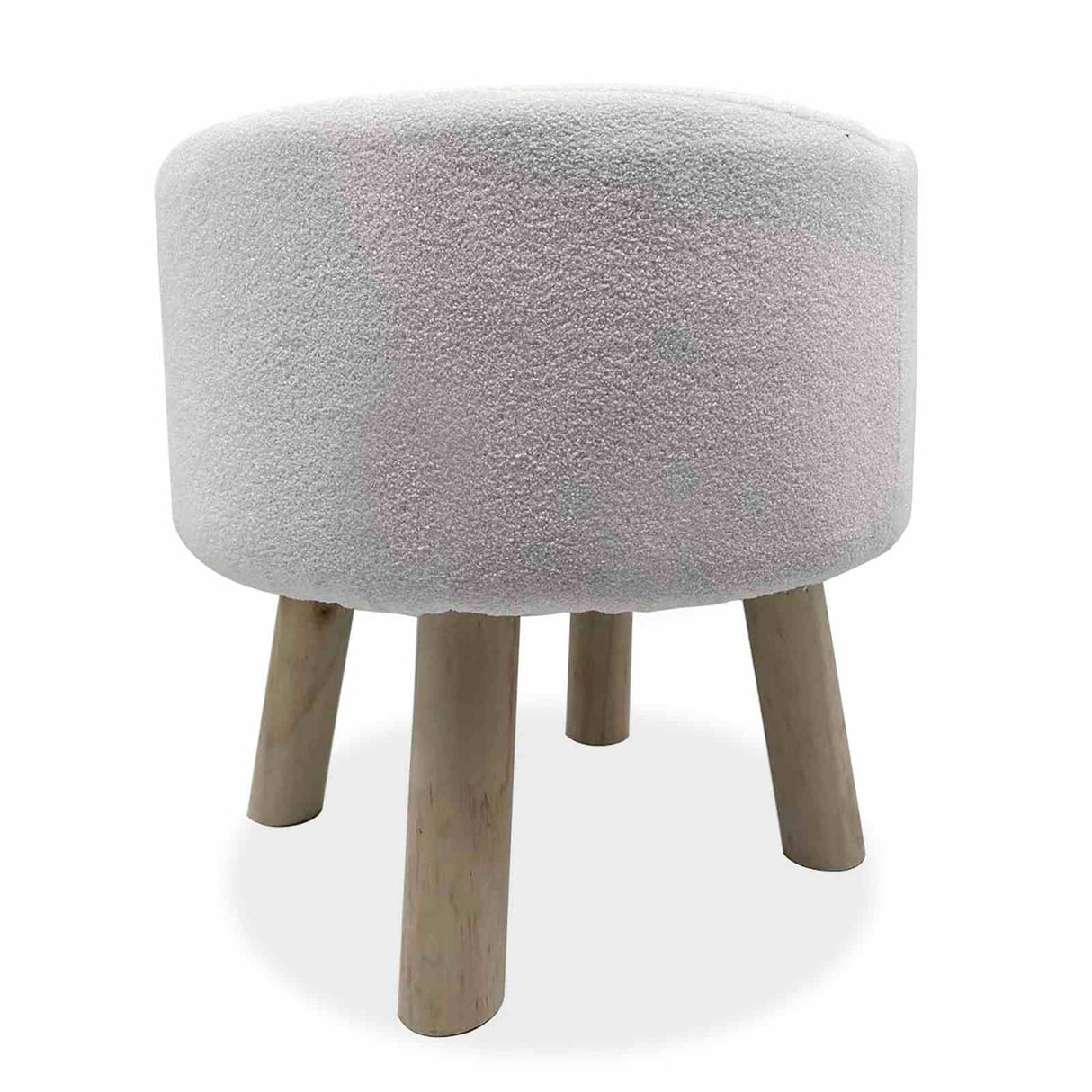 Gates White/Natural Footstool from Furniture of America - Luna Furniture