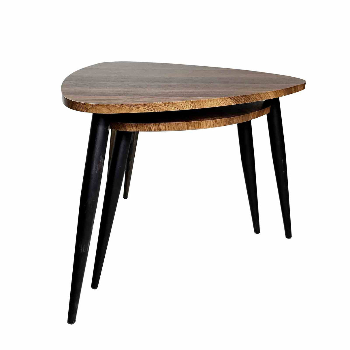 Cove Natural/Black Nesting Tables from Furniture of America - Luna Furniture