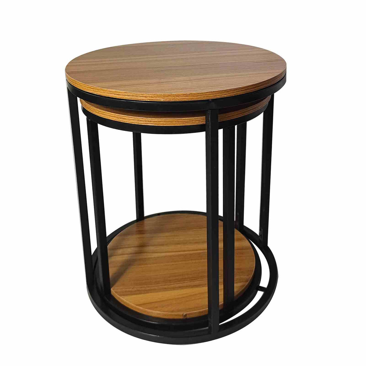 Mollie Natural/Black Nesting Tables from Furniture of America - Luna Furniture