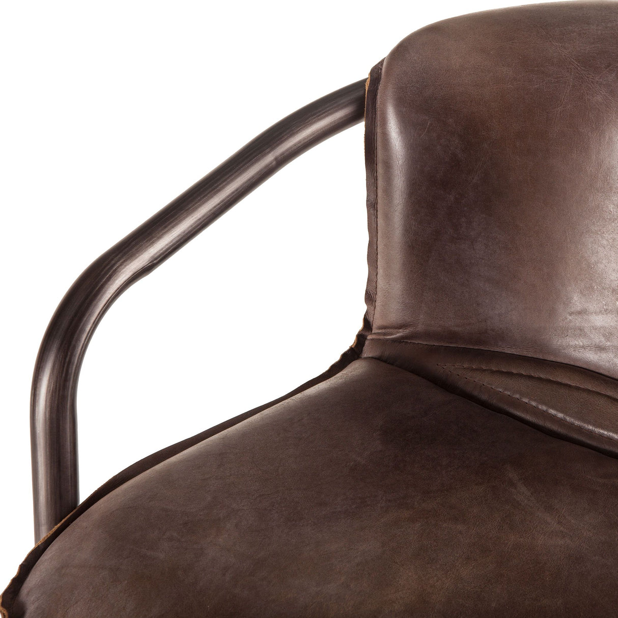 Portofino 22" Bar Chair in Jet Brown Leather, Set of 2 from Home Trends & Design - Luna Furniture