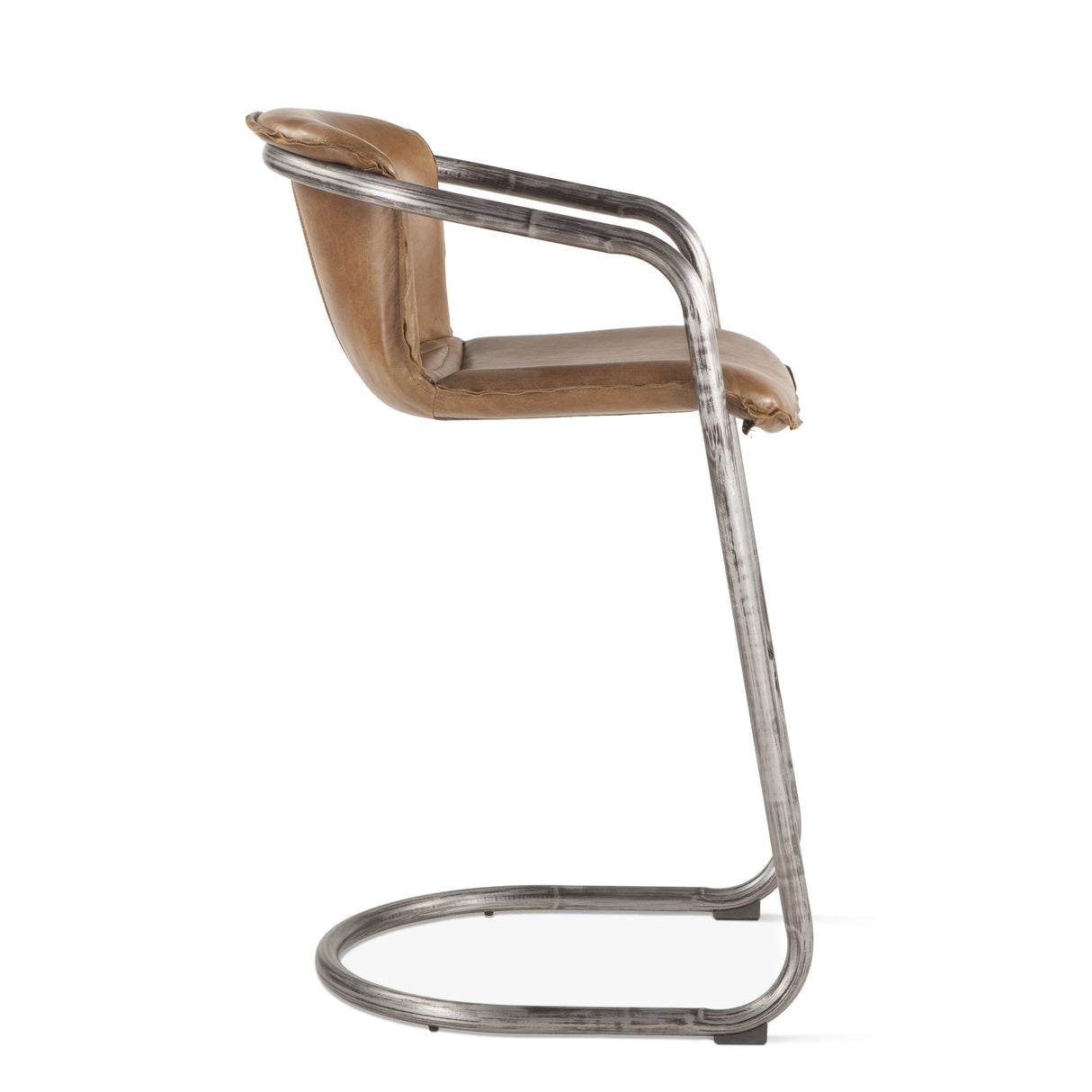 Portofino 22" Bar Chair in Berham Chestnut Leather, Set of 2 from Home Trends & Design - Luna Furniture