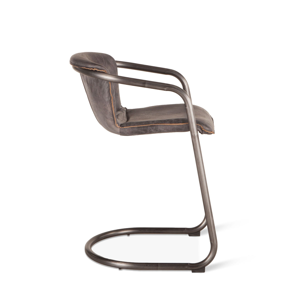 Portofino 22" Counter Chair in Antique Ebony Top Grain Leather from Home Trends & Design - Luna Furniture