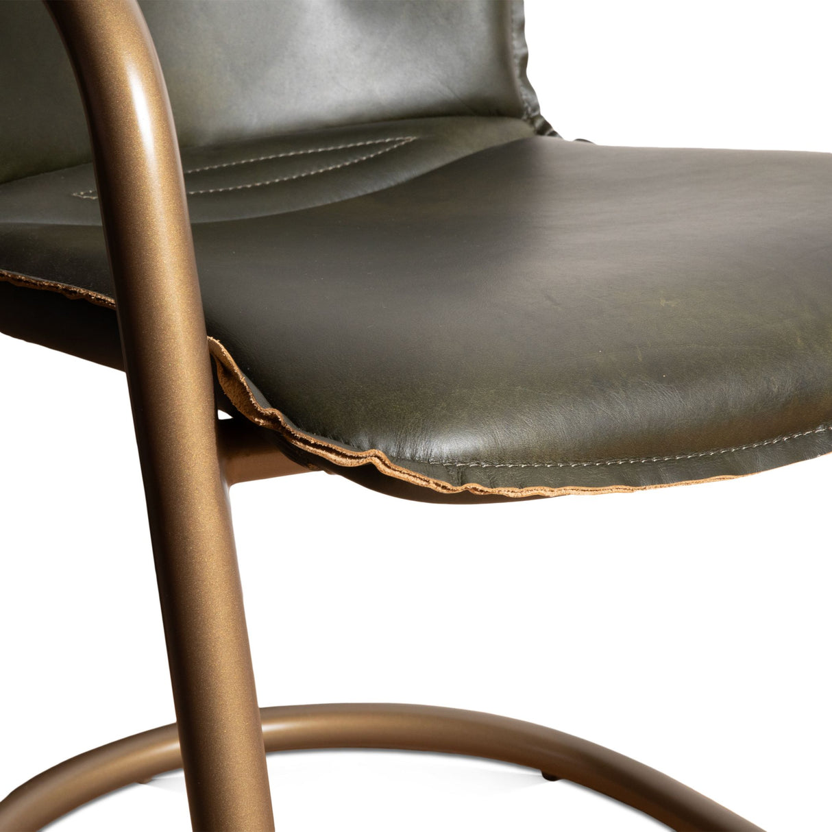 Portofino 22" Dining Chair in Emerald Green Leather, Set of 2 from Home Trends & Design - Luna Furniture