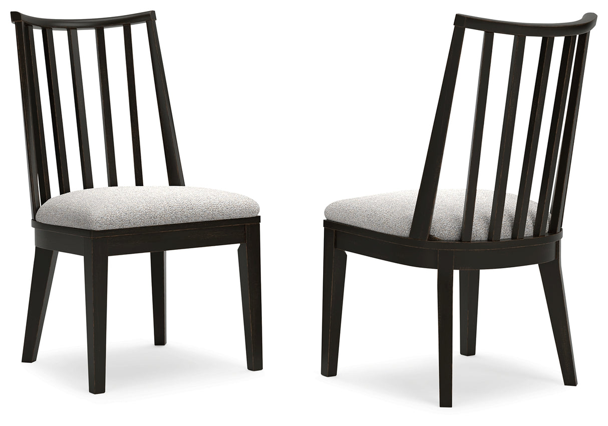 Galliden Light Brown Dining Table and 8 Chairs from Ashley - Luna Furniture