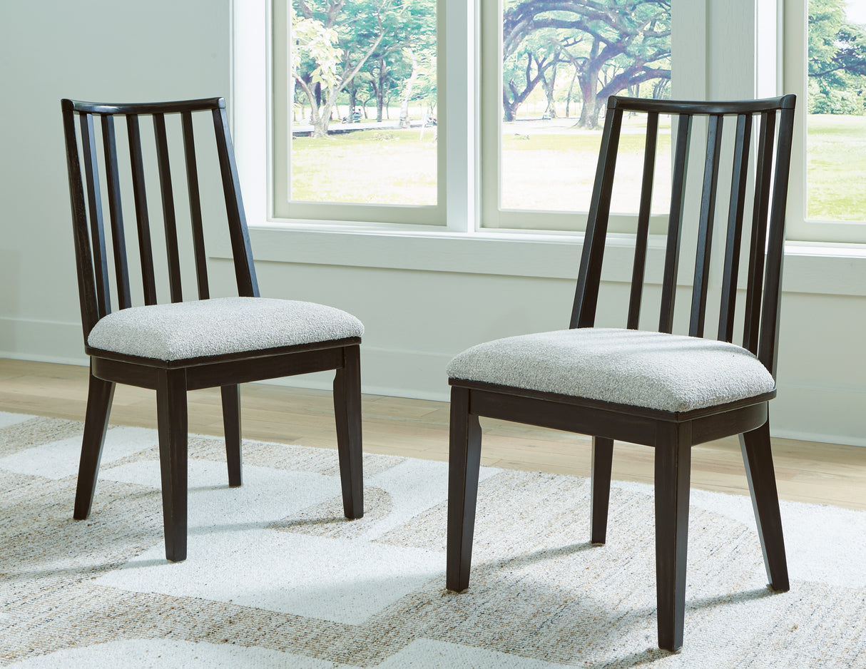 Galliden Light Brown Dining Table and 8 Chairs from Ashley - Luna Furniture