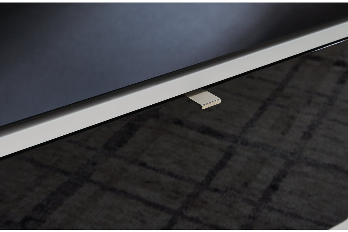Gardoni White/Black Coffee Table and 2 End Tables from Ashley Furniture - Luna Furniture
