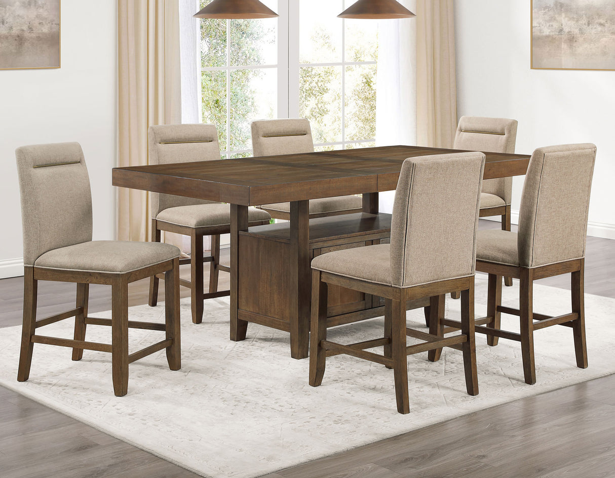 Garland Distressed Toffee Counter Height Dining Set from Steve Silver - Luna Furniture