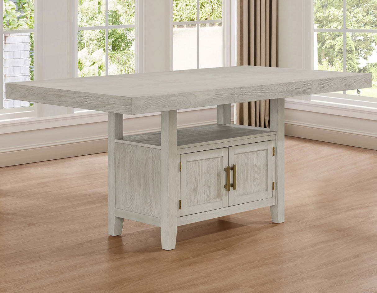 Garland 60-80″ Counter Table with 20″ Leaf, Greige Finish from Steve Silver - Luna Furniture