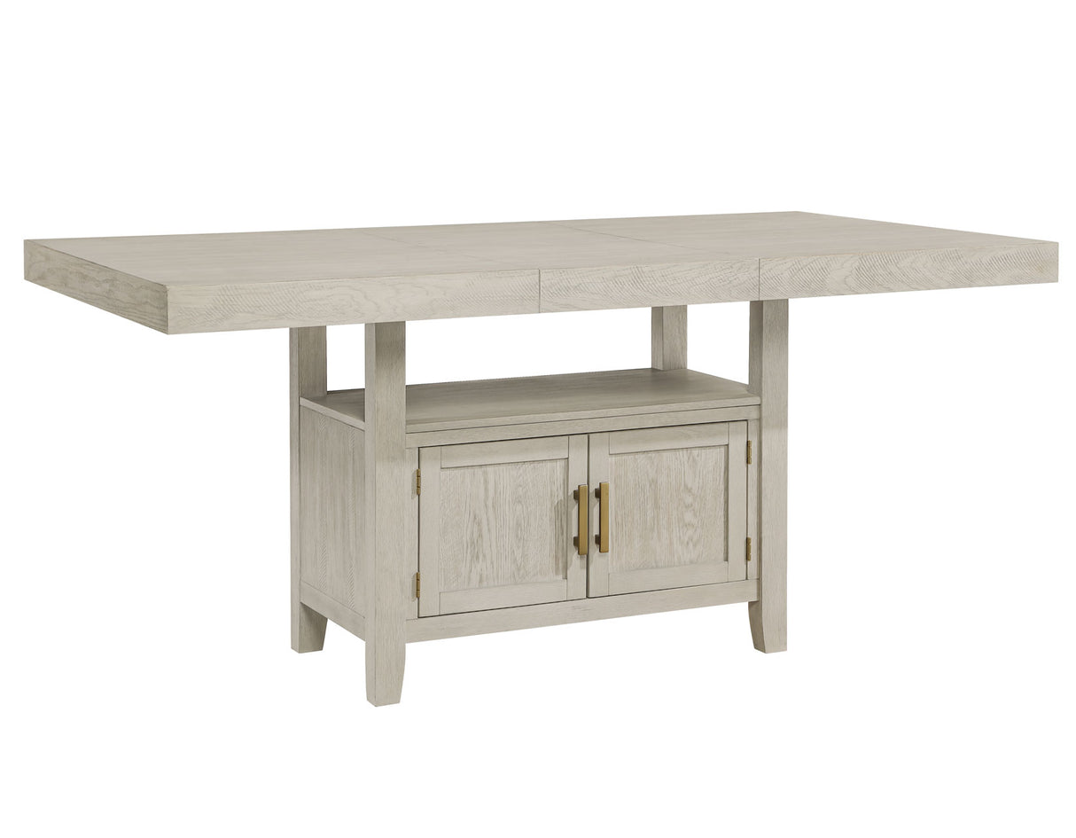 Garland 60-80″ Counter Table with 20″ Leaf, Greige Finish from Steve Silver - Luna Furniture
