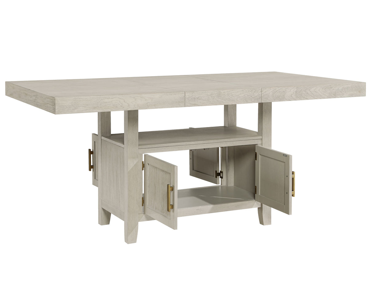 Garland 60-80″ Counter Table with 20″ Leaf, Greige Finish from Steve Silver - Luna Furniture