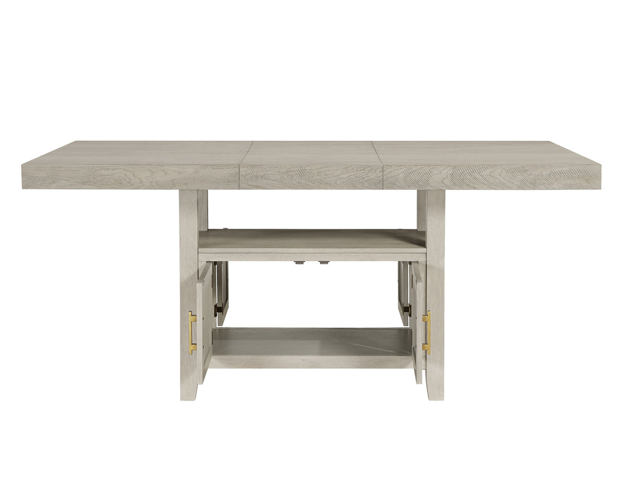 Garland 60-80″ Counter Table with 20″ Leaf, Greige Finish from Steve Silver - Luna Furniture