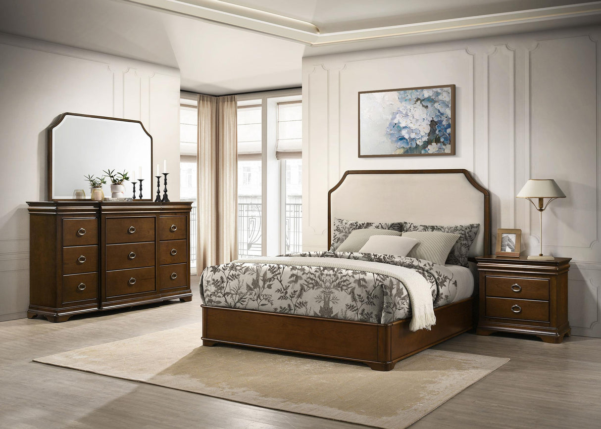 Garland Brown Cherry 4-Piece Eastern King Bedroom Set from Coaster - Luna Furniture