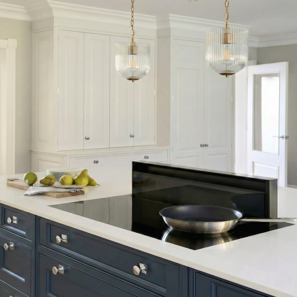 Garnet Pendant Lamp - Coarse Gold + Clear Glass from Ashcroft Furniture - Luna Furniture