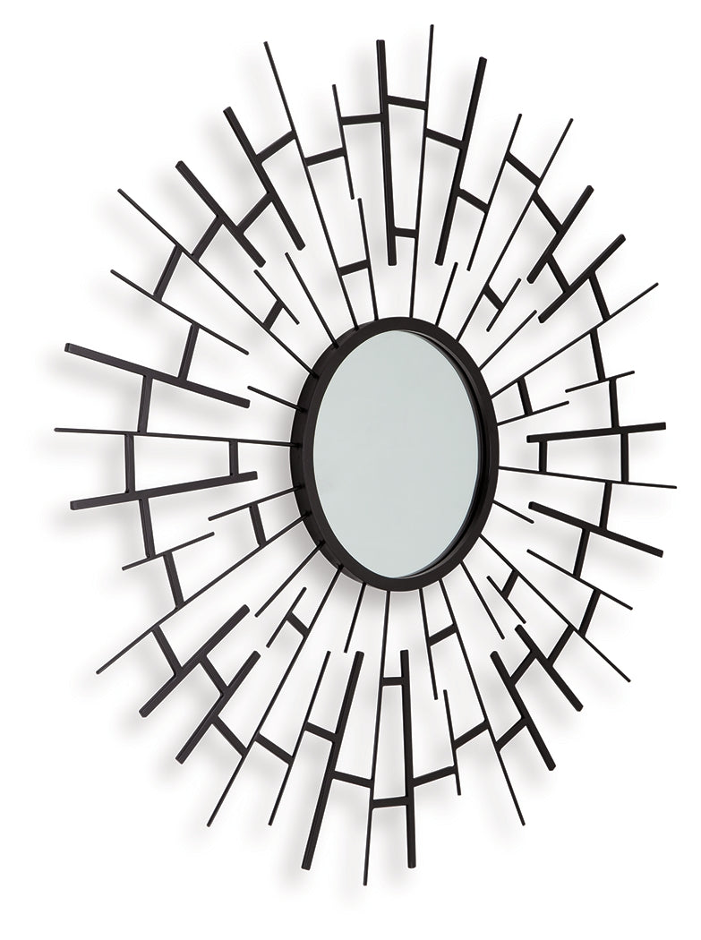 Garrenworth Black Accent Mirror from Ashley - Luna Furniture