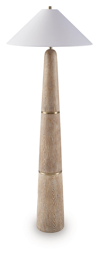 Gasparleigh Brown/Gold Finish Table Lamp from Ashley - Luna Furniture