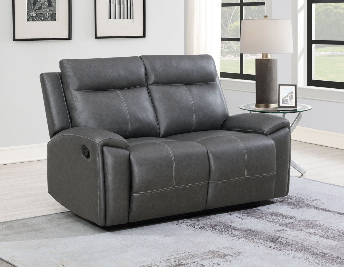 Gaston Gray 3-Piece Reclining Living Room Set from Steve Silver - Luna Furniture