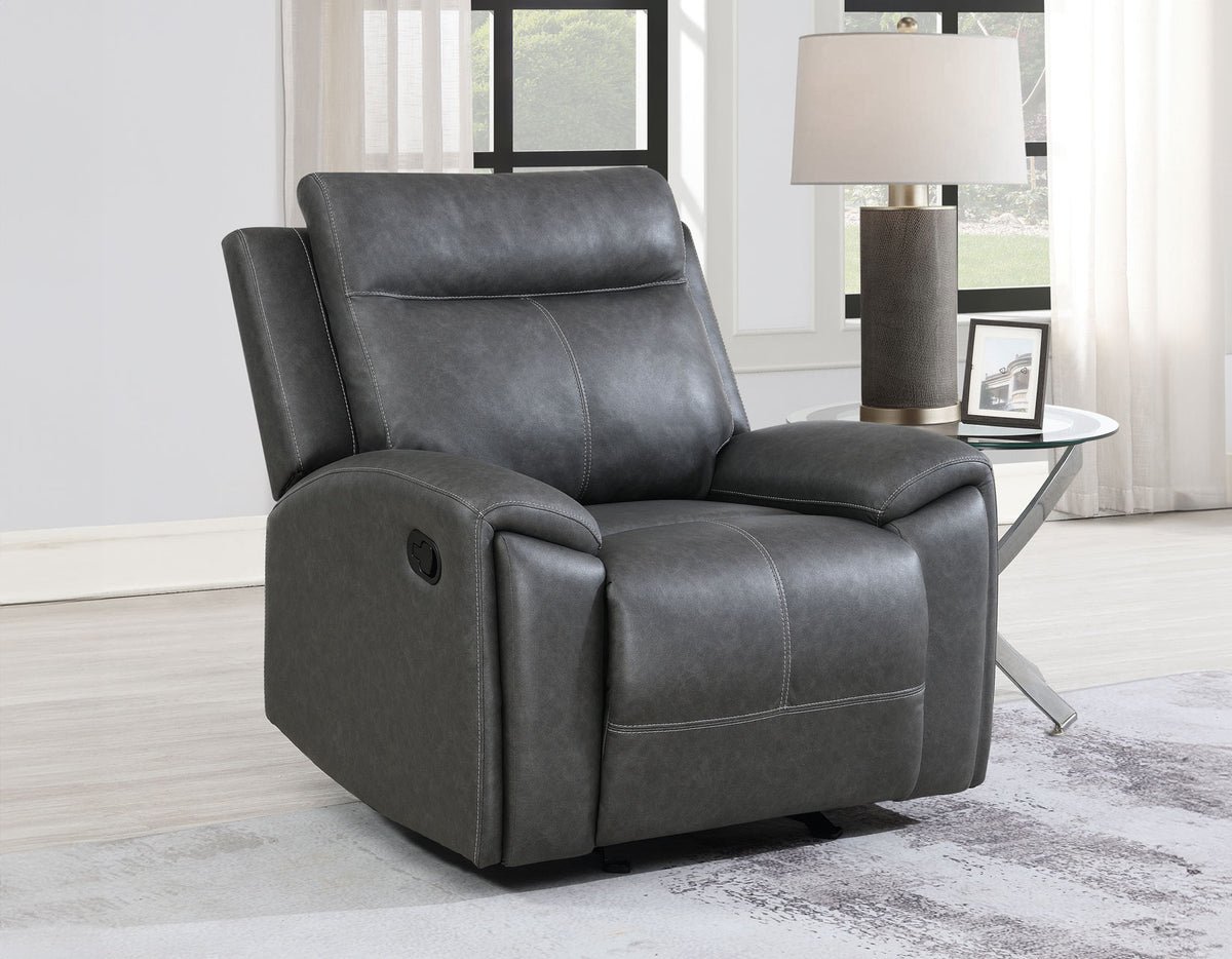 Gaston Gray 3-Piece Reclining Living Room Set from Steve Silver - Luna Furniture