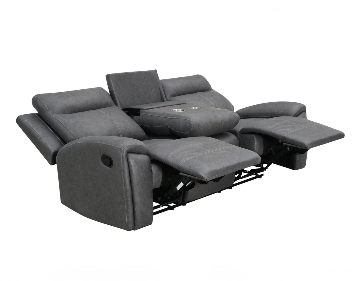 Gaston Gray 3-Piece Reclining Living Room Set from Steve Silver - Luna Furniture