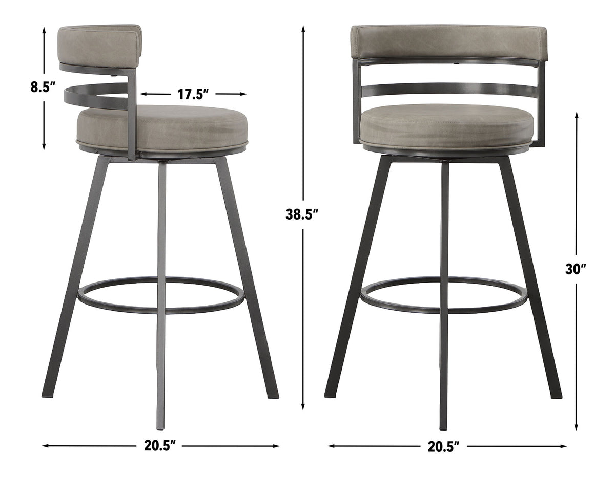Gene 30-inch Swivel Bar Stool from Steve Silver - Luna Furniture