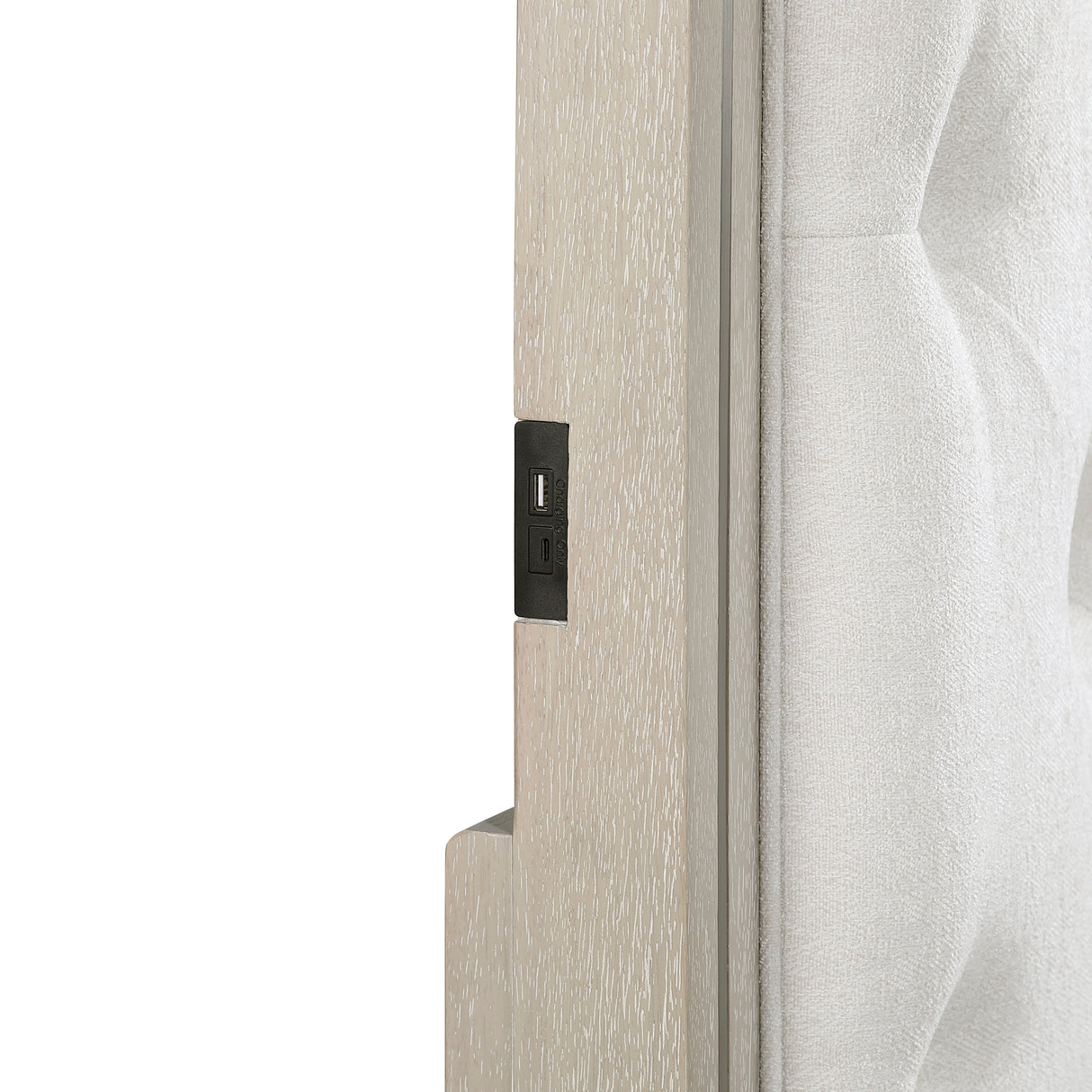 Genoa Light Oak 4-Piece Queen Upholstered Storage Platform Bedroom Set (QB+NS+DR+MR) from Homelegance - Luna Furniture