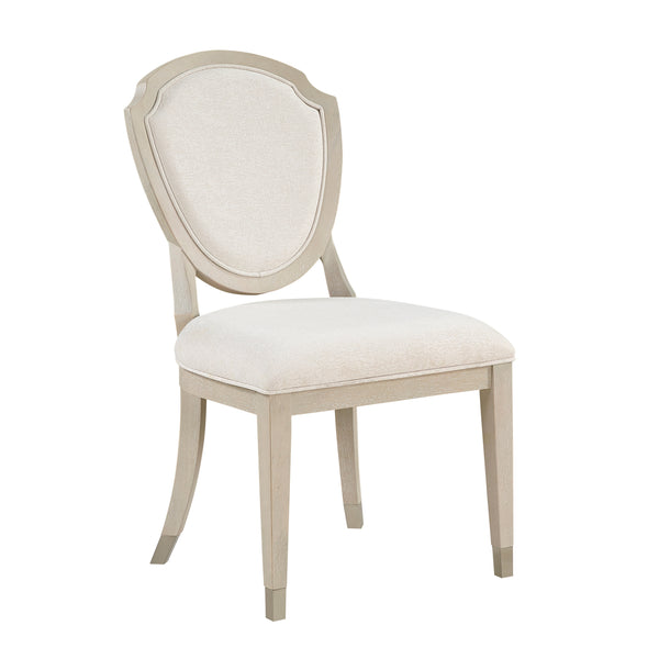 Genoa Light Oak/Ivory Dining Side Chair, Set of 2