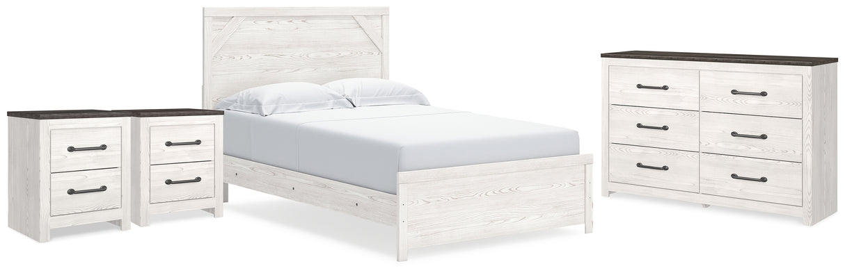 Gerridan Queen Panel Bed, Dresser and Nightstand from Ashley Furniture - Luna Furniture
