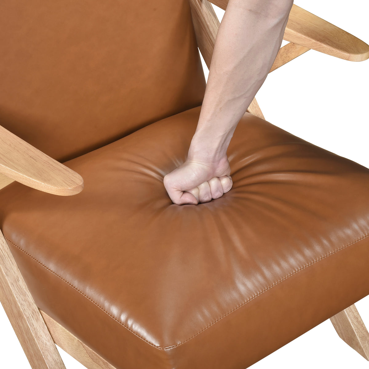 Gideon Natural Brown Accent Chair from Homelegance - Luna Furniture
